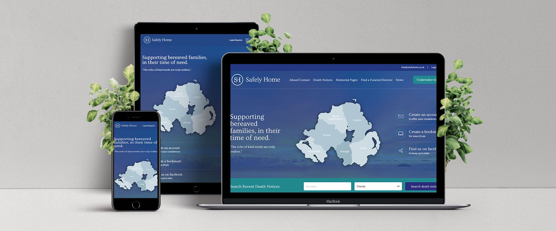 Brand new, modern website for Safely Home Image