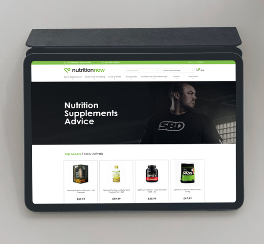 New eCommerce Website for online discount supplement store, Nutrition Now Featured Image