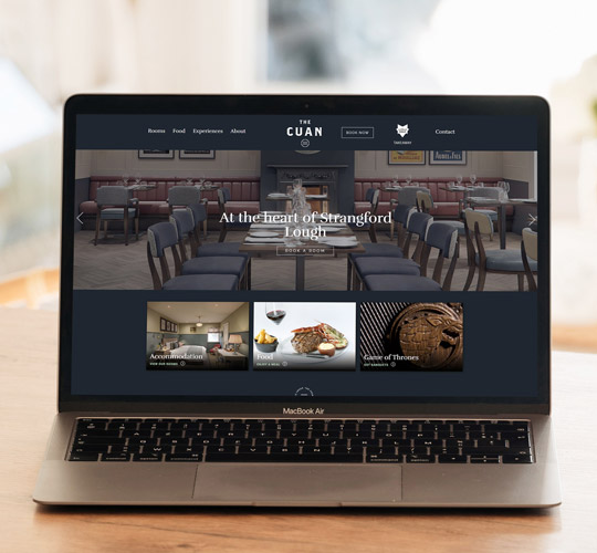 Modern website redesign for County Down hotel, The Cuan Featured Image